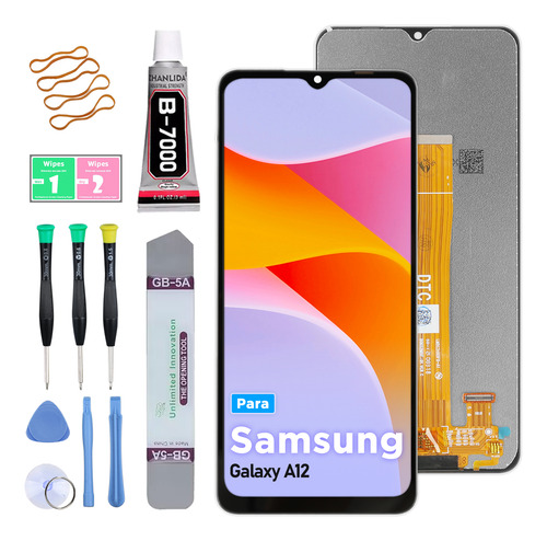 Tela Frontal Display Para Samsung A12 Lcd Toque +tools