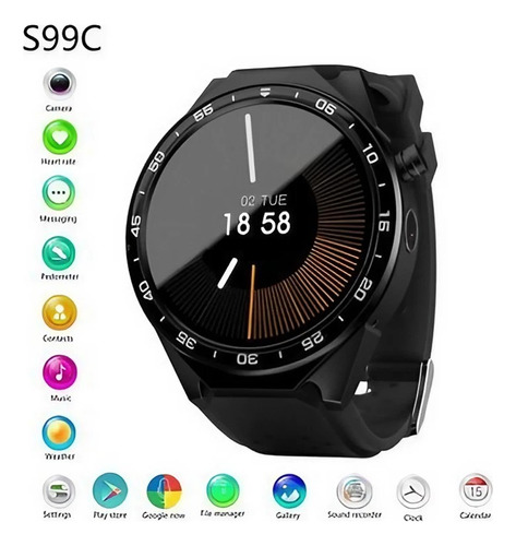 Smartwatch Zgpax S99c Chip 3g, 1gb Ram, 16gb Rom
