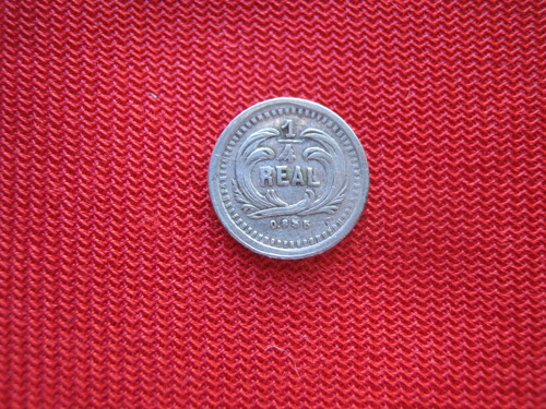 Guatemala 1/4 Real 1880 Plata 