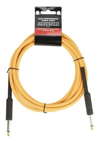 Cable Bajo Guitarra Ukulele Naranja 5.7 Mt Strukture Sc186no