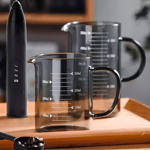 Batidor Eléctrico Usb Espumadora Café Leche Recargable Negro