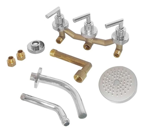 Imagen 7 de 10 de Griferia Lavatorio Bidet Ducha Aqualaf Aukan Lever Ceramico*
