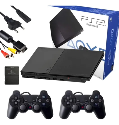 Ps2 Sony Playstation 2 Revisado 2 Controles Sem Fio + Hdmi