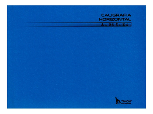 Caderno Pedagógico C.d. Brochura Caligrafia Horizontal Azul