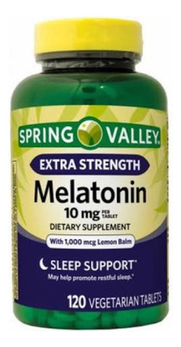 Melatonina Con Balsamo Limon 10 Mg Extra Fuerza | 120 Tabs Sabor Sin Sabor