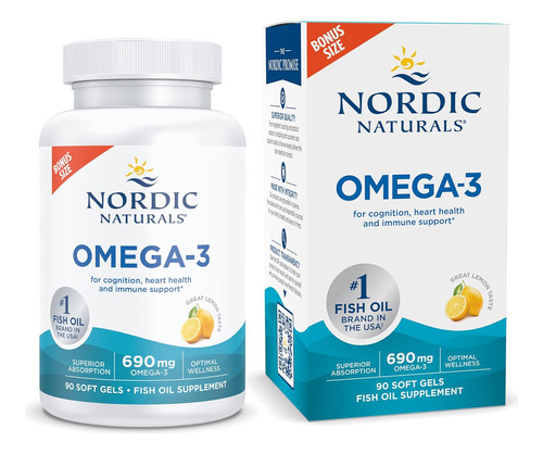 Omega 3 Aceite De Pescado 690 Mg Nordic Naturals 90 Cap