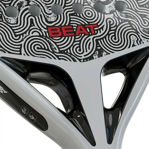 Paleta Padel Siux Beat Hybrid 24 Soft Eva Fibra Vidrio 38mm Color Blanco/Negro