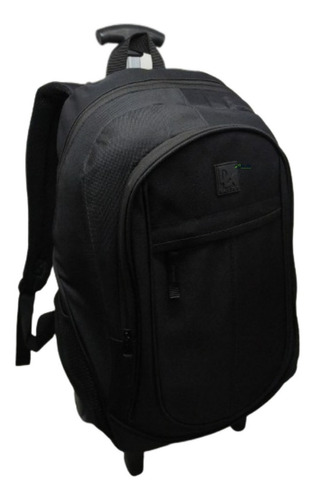 Mochila Carrinho Rodinhas Executiva Viagem Faculdade Cor Preto