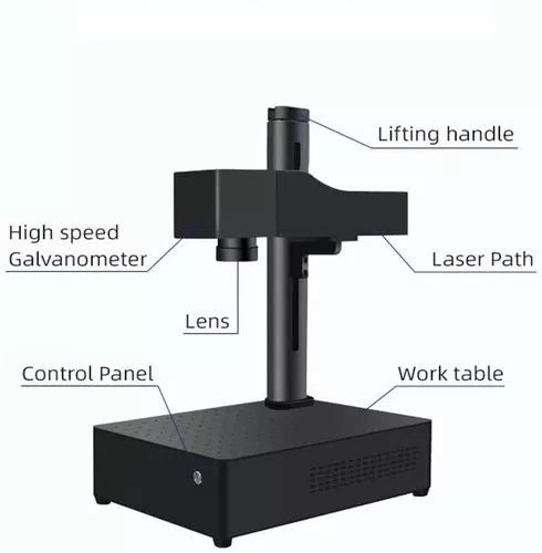 Grabadora Laser Fibra Metales Portatil 20w / Escalable