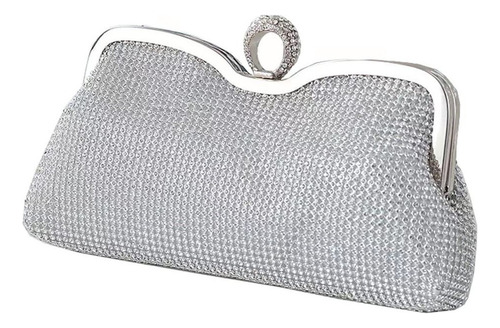 Bolso De Noche Con Anillo De Cristal Brillante Para Mujer