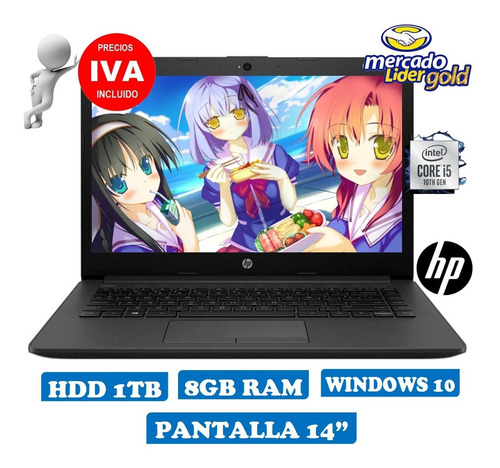 Imagen 1 de 4 de Laptop Portátil Hp Core I5 10ma/8gb/1000gb Led 14 I5/i7