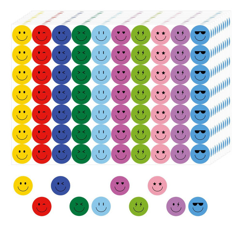 20 Hojas Pegatinas Sonrientes, Como Recompensa Para Niños
