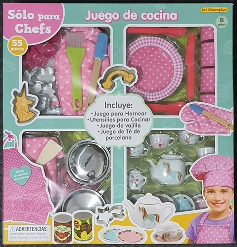Set De Juego De Cocina Hornear Utensilios Vajilla Porcelana Color Multi