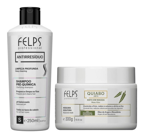 Felps Xbtx Okra Quiabo 300g + Shampoo AntirresĂduo 250ml