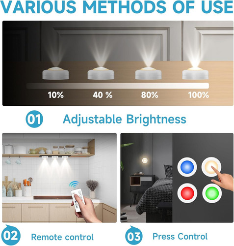 Luces Led De Disco Con Control Remoto Para Gabinete