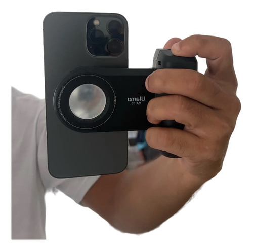 Suporte De Celular Com Grip Bluetooth Magnetico Ulanzi Ma35 Cor Preto