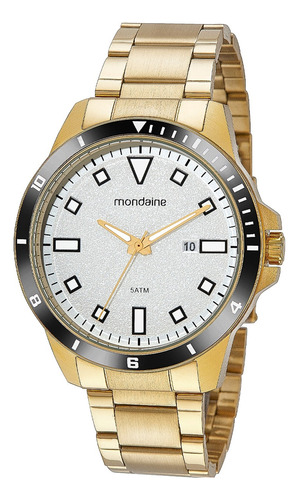 Relógio Masculino Mondaine Dourado 99587gpmvda2 Calendário