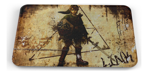 Tapete Zelda Link Espada Fondo Papel Baño Lavable 40x60cm