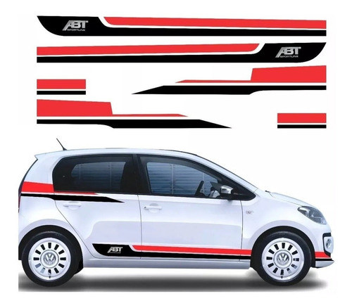 Kit Adesivos Faixa Lateral Volkswagen Up Abt Ca-14069