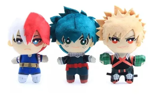 Set De 3 Peluches Anime My Hero Academia Boku No Hero 15cm