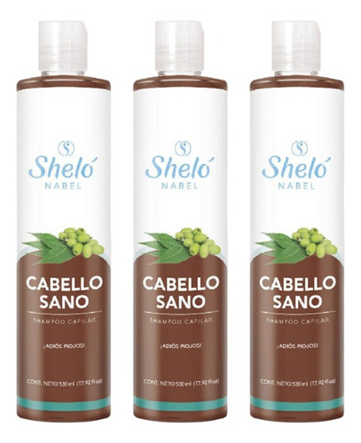 3 Pack Shampoo Cabello Sano Shelo