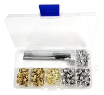 Comprar Ojetes De Bronce 5 Mm 2 Col. 100 Sets + Herramientas Y Caja
