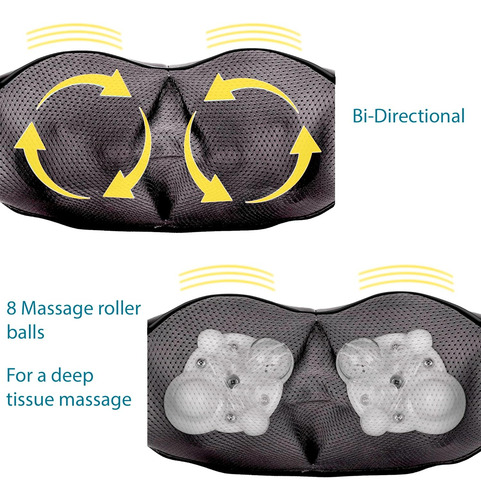 Masajeador Invospa Shiatsu Para Espalda, Hombros Y Cuello...