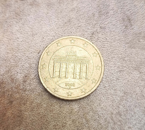 Moneda Antigua De Colección 50 Cent Euro 2002 Alemania