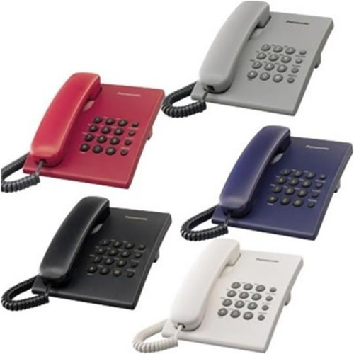 Teléfono Panasonic KX-TS500 fijo - color negro