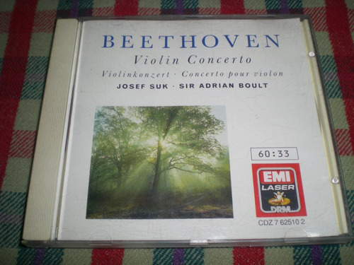 Beethoven / Violin Concerto (josef Suk/ Boult) Cd Suizo- P 