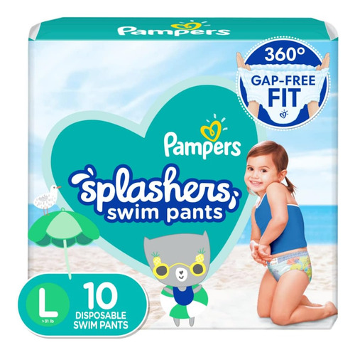 Pampers Splashers Pañales De Nata - Unidad a $11600