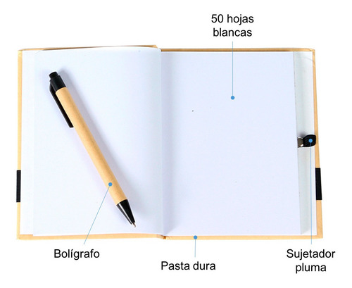 20 Libretas Pasta Dura+pluma P/ Personalizar C/logo 1 Tinta