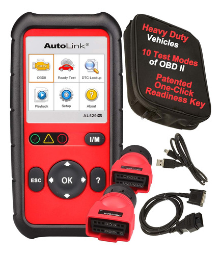 Autel Autolink Al529hd - Escaner Obd2 Resistente, Lector De