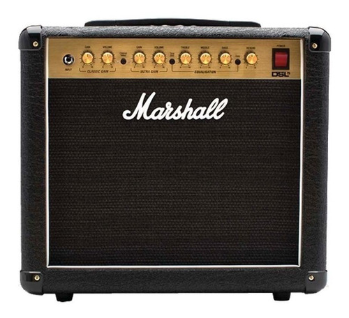 Amplificador Marshall DSL DSL5CR Valvular para guitarra de 5W cor preto/dourado 230V