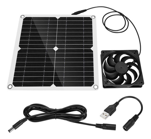 Ventilador De Escape Solar De 12 W Para Exteriores De 12 V