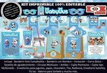 Comprar Kit Imprimible Candy Bar Babybus Celeste Panda 100% Editable