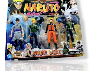 Set Muñecos X4 Naruto Shippuden Naruto Sasuke Kakashi Minato