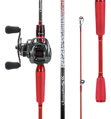 Baitcasting Rod And Reel Combos,two Pieces Light Weight Pole