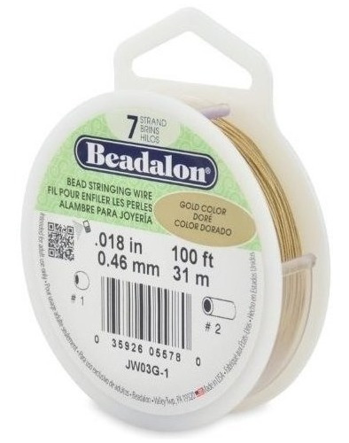 Bedalon  Alambre 7strand Bead Stringing 0018inch Oro Color D