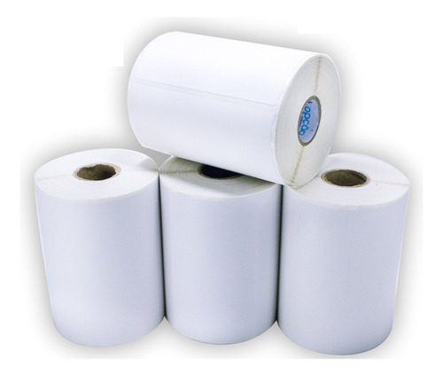 10 Rolos Opcao Etiquetas Couche 70x30 Mm 7x3 Cm Zebra Elgin Cor Branco