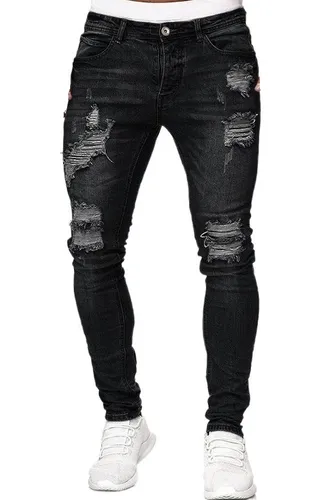 Pantalones negro rotos hotsell