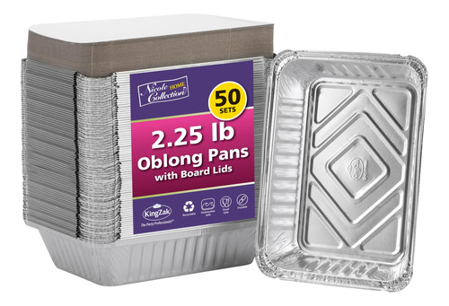 Sartenes De Aluminio Con Tapas, 50 Unidades, Sartenes Oblong