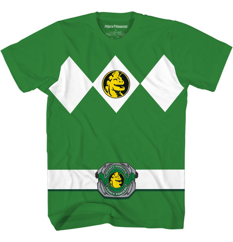 Camiseta De Disfraz Verde De Power Rangers (verde, Extragran