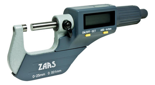 Micrômetro Externo Digital 0 Á 25mm (2,0005) - Zaas Máximo Comprimento Medido 25 Mm Mínimo Comprimento Medido 0 Mm
