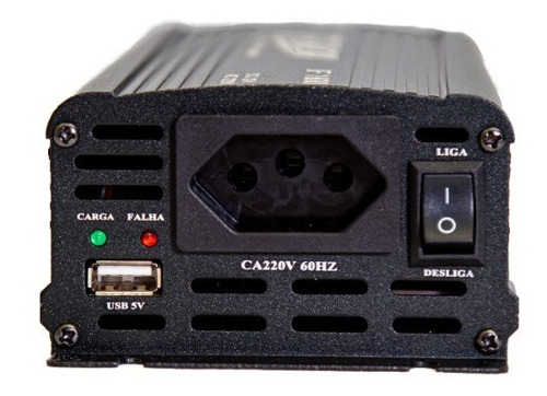 Inversor De Tensão Com Proteção 12v/220 1600w Pico
