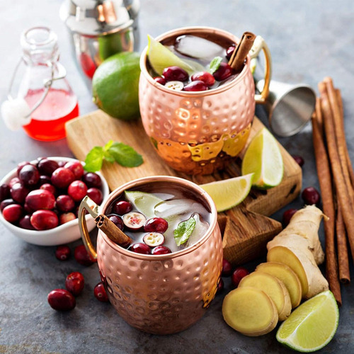 Livehitop Moscow Mule Mugs Set Of 4, Handcrafted Copper C...