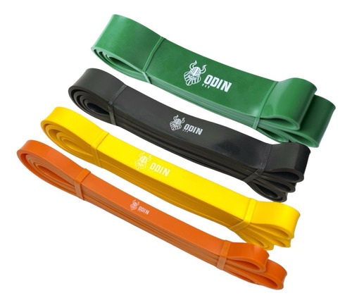 Kit Super Band 4 Intensidades Elasticos Para Treino Odin Fit