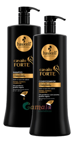 Kit Haskell Cavalo Forte Shampoo E Condicionador 1litro