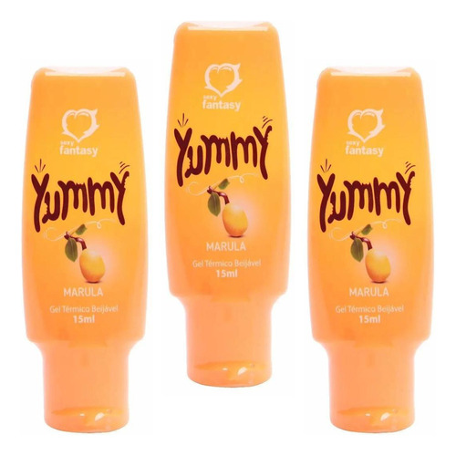 Kit 03 Yummy Gel Térmico Comestível Amarula Sexy Fantasy