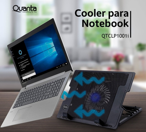 Cooler Para Notebook Quanta Qtclp1001i Usb Preto - Original